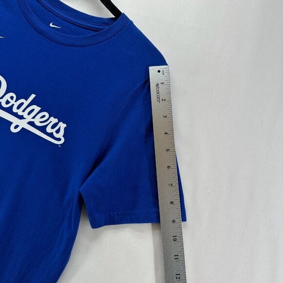 The Nike Tee Shirt Youth Size L Blue Short Sleeve Los Angeles Dodgers Logo - Picture 10 of 10